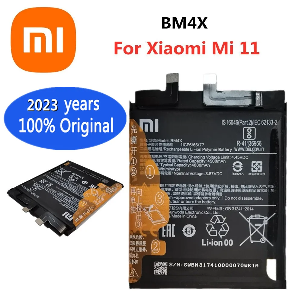 

Оригинальный аккумулятор BM4X 2023 года для Xiaomi 11, mi 11, Mi11, Сменный аккумулятор для мобильного телефона, аккумуляторы для смартфона, быстрая доставка