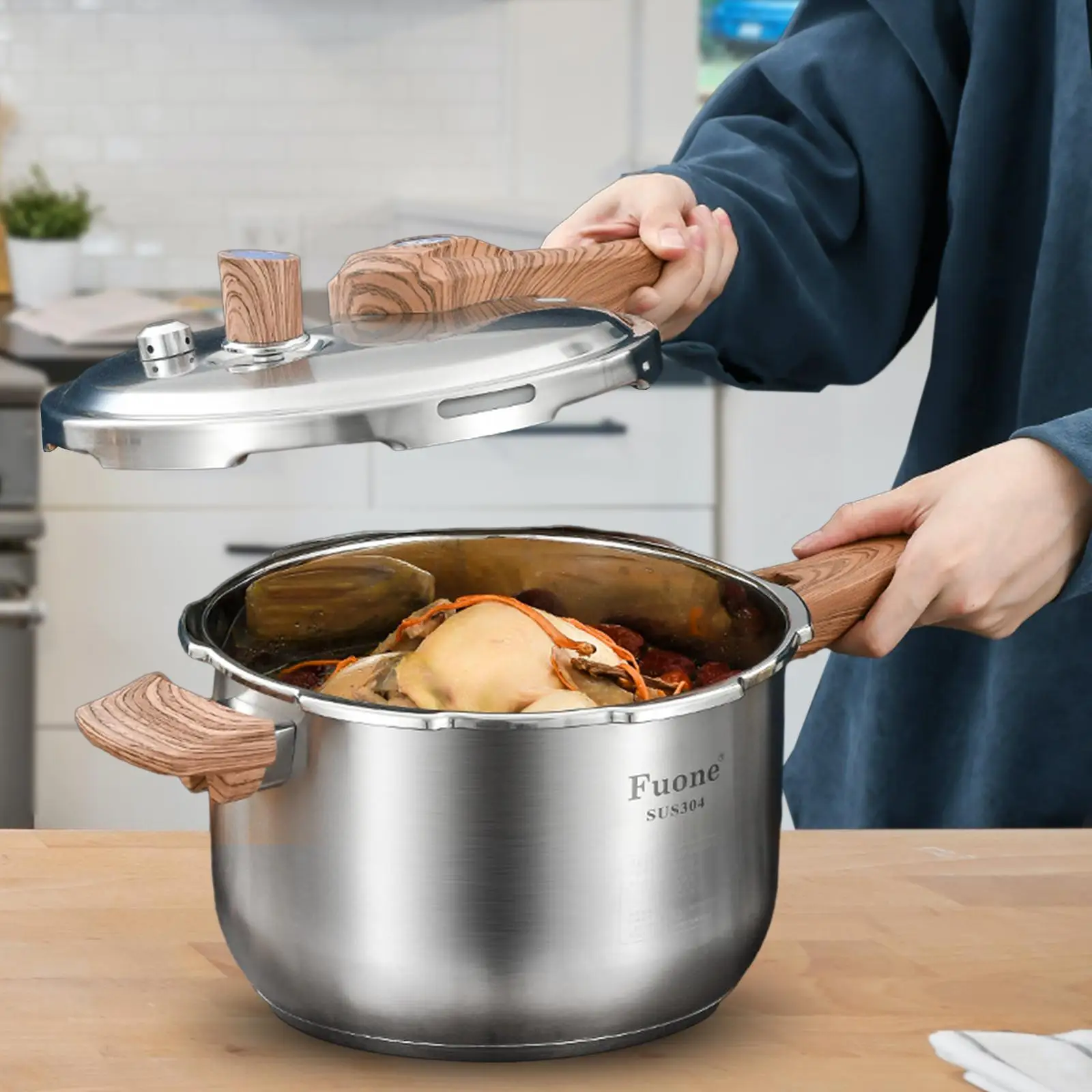 4-11L Ultra-Durable Stainless Steel Pressure Cooker Kitchen