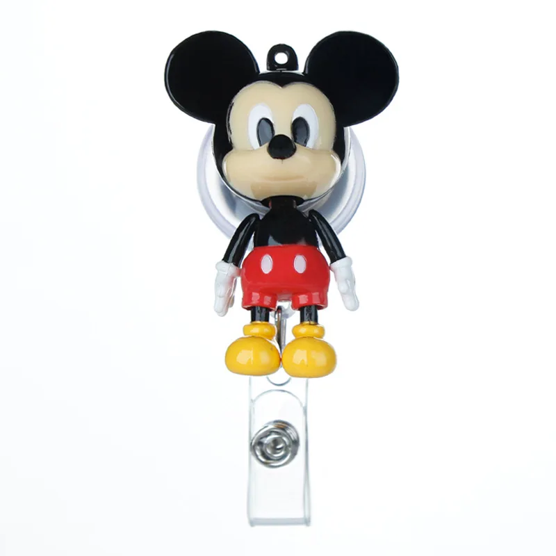 Disney 3D Toy Story Stitch ID Card Holder Scalable Toggle Clip Employee Card Doctor Nurse Chest Student Bus Badge Holder