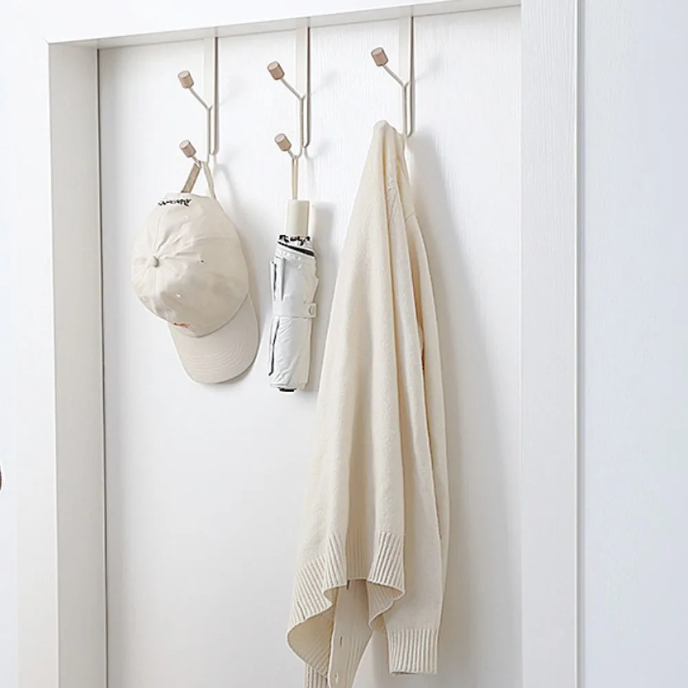 Hanging Clothes Sturdy Metal Over The Door Hooks Wardrobe Door Hooks Organizer Rack