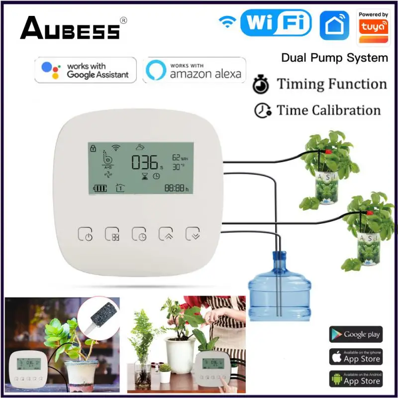 Tuya Wifi Automatic Watering Timer Digital Intelligent Microdrip Irrigation Controller Garden