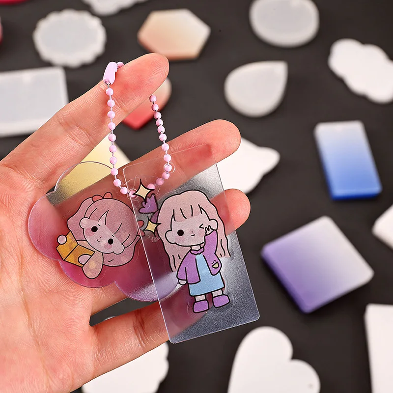 子供のための手作りのgooチャックキラキラ,アクリルキーホルダー