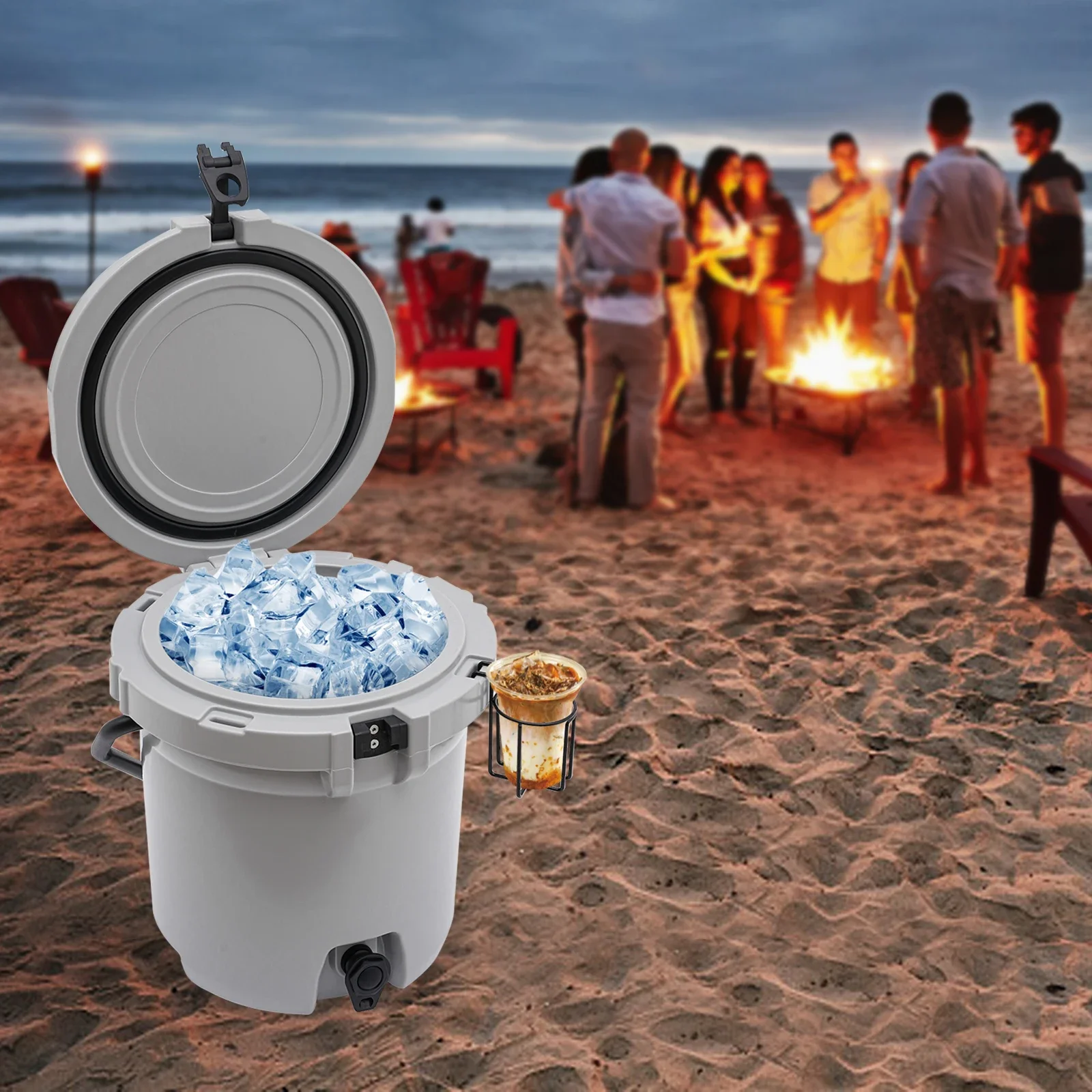 مبرد إبريق ماء سعة 5 جالون، عازل حراري يدوم طويلاً...