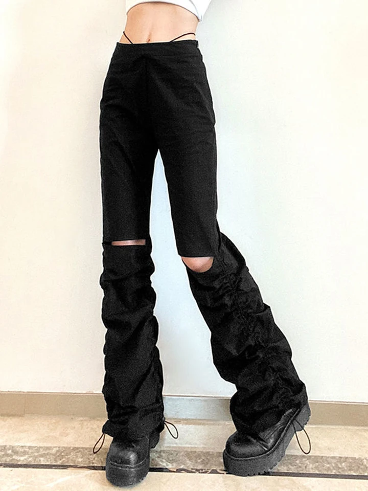 Gothic Emo Alt Cargo Pants Hippie Baggy Jeans Mother Goth Punk Black