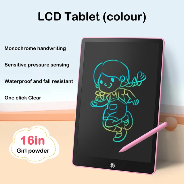 Adecuado para 3 4 5 6 años Niñas y niños Bloc de notas LCD 9 pulgadas Color  Doodle Pad Bloc de dibujo, 2-6 años Regalos de cumpleaños para niñas,  Regalos para niños