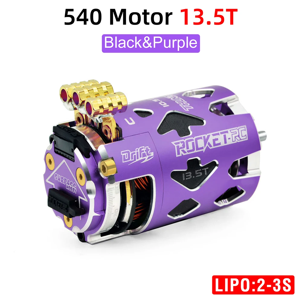 Rocket RC Brushless Motor Thunder 540 Sensored 10.5T 13.5T 3.175