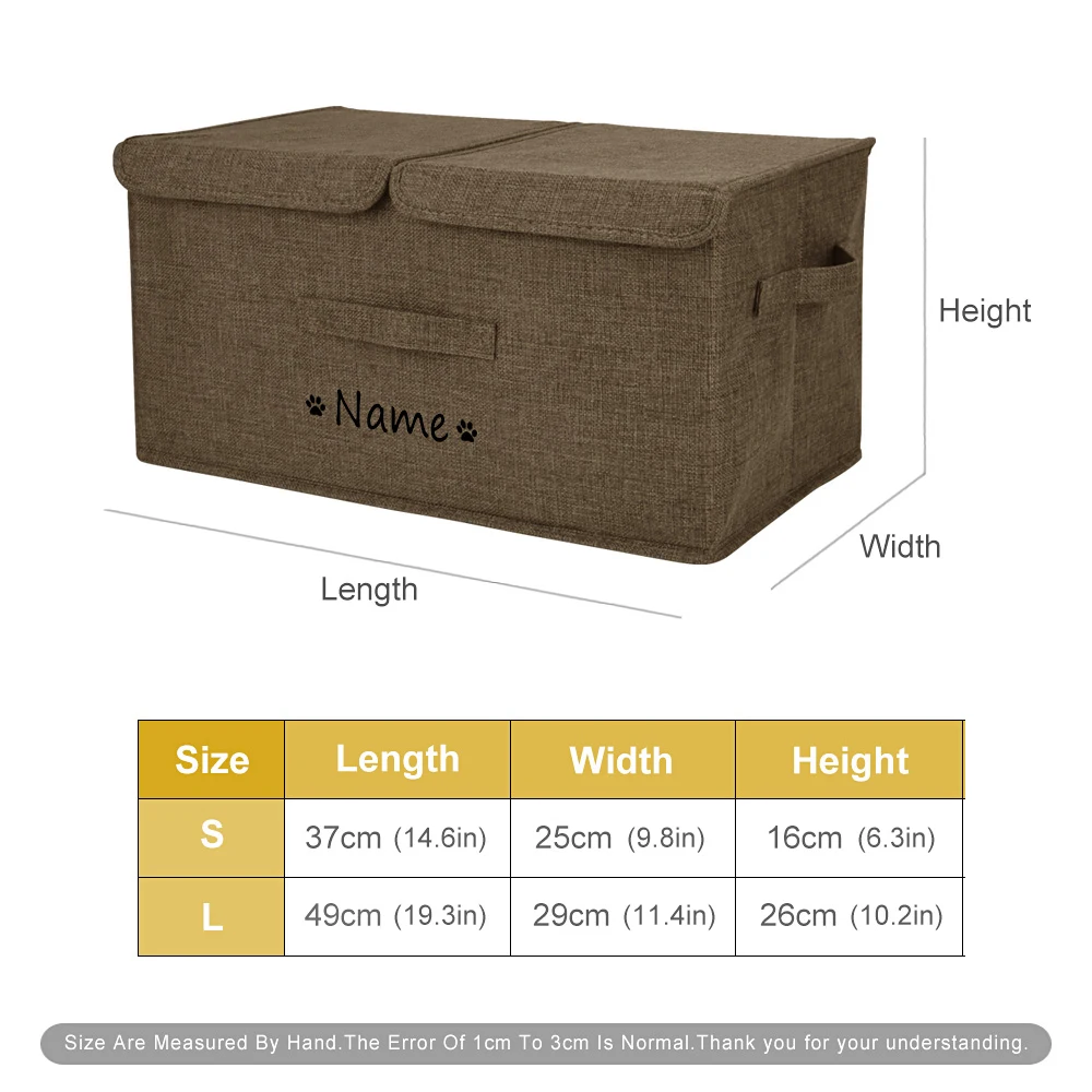 Custom Dog Pet Toy Box Personalised Name Dog Accessory