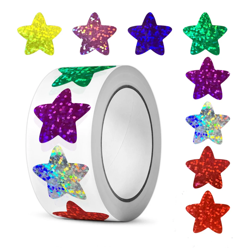 500 Pegatinas De Estrellas Plateadas, Pegatinas Autoadhesivas De Brillos Metálicos, Pegatinas De Estrellas Reflectantes, Etiquetas De Recompensa Para Estudiantes Y Profesores (Cada Una Mide 2.5cm