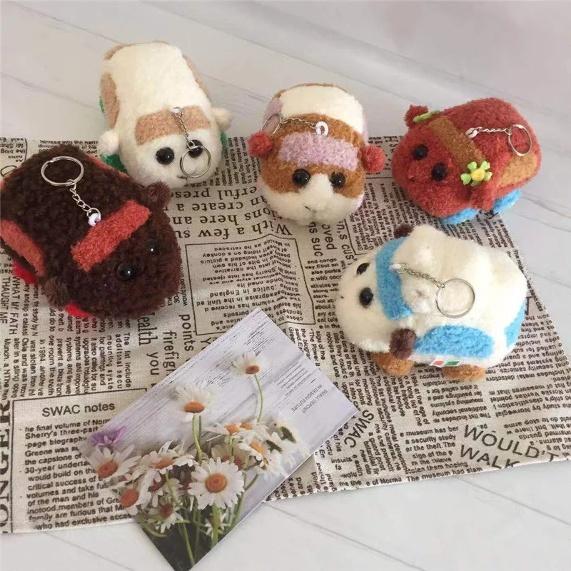 Colgante de bolsa de juguete de peluche PUI, figura de Animal de peluche de conejillo de indias de Anime japonés, llavero de muñeca suave, regalo de cumpleaños
