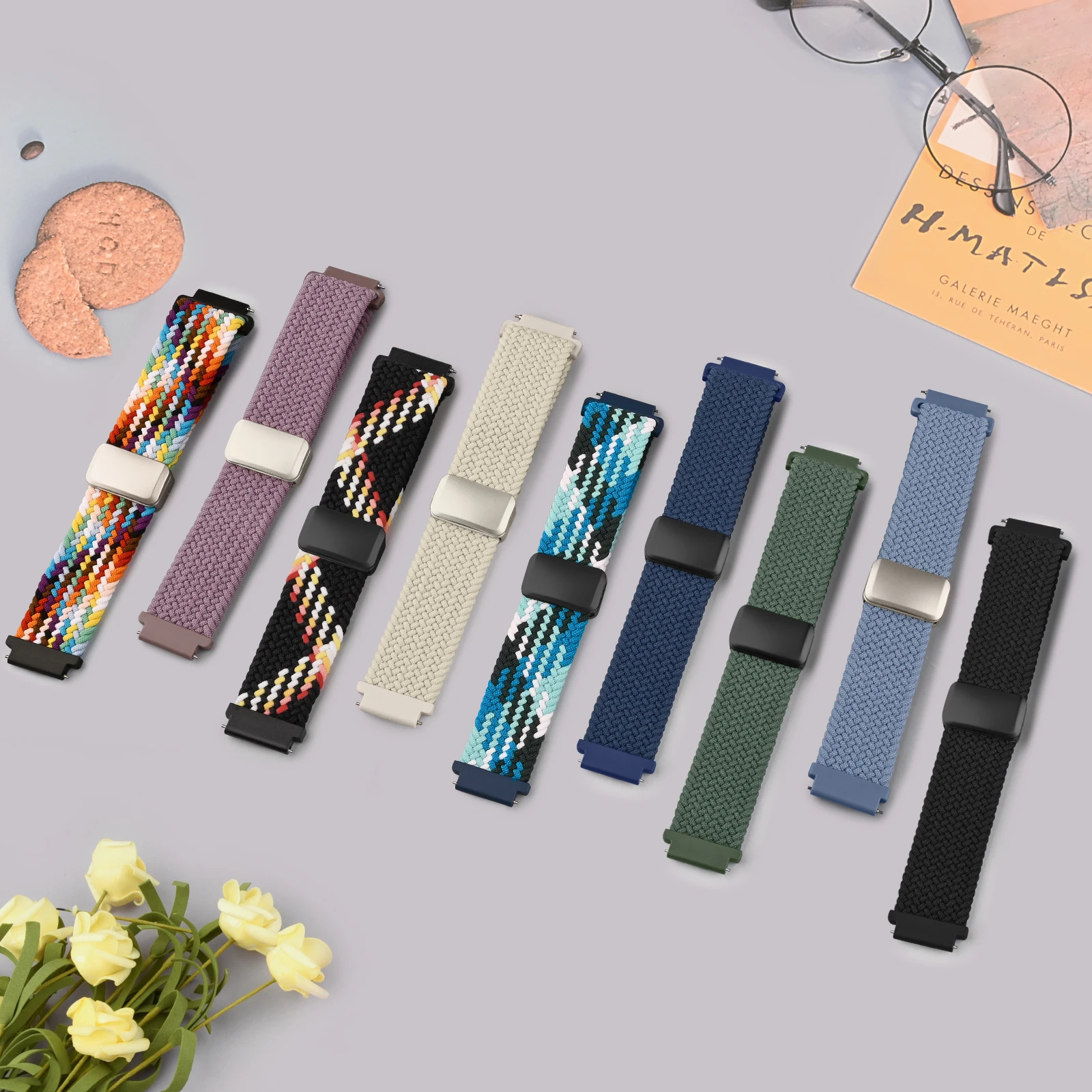 Braided Solo Loop Wristband for Garmin Smartwatches, 20mm Strap