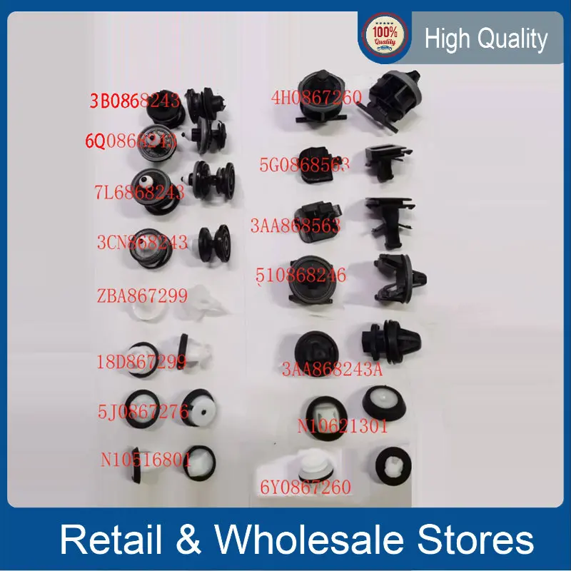 

N10516801 Interior Door Card Trim Panel Clips 5J0867276 For VW 3CN868243 3CN 868 243 ZBA867299 ZBA 867 299 18D867299 18D 867 299