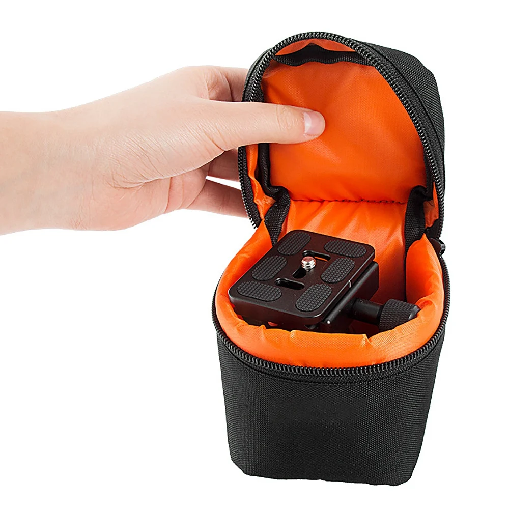 Camera Lens Bag DSLR Padded Thick Shockproof Protective Pouch Case Lens Pouch for DSLR Camera