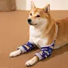 Cartoon Pet Recovery Sleeve Football/Star Pattern Soft Dog Elbow Brace Adjustable Elastic Strap Dog Front Legs Sleeve 3