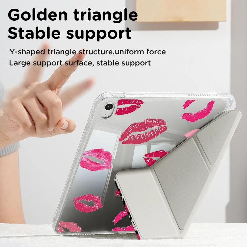 Tri-Fold iPad Case with Pencil Slot and Magnetic Closure | Auto Sleep/Wake Feature
