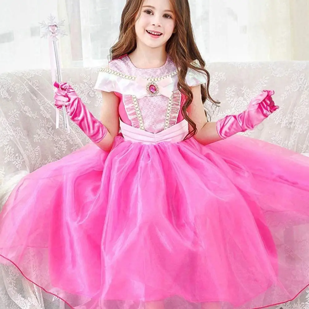 Party Dress Satin Children Gloves Solid Color Princess Gloves Dance Mittens Girls