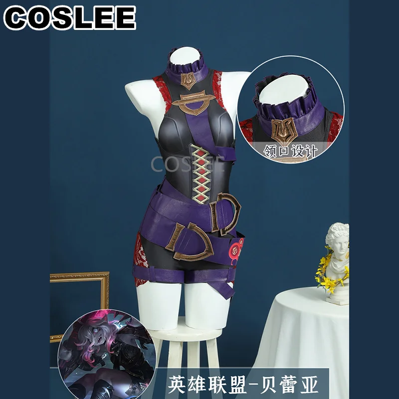 

COSLEE Game LOL Briar Cosplay Costume Battle Suit Cool Jumpsuits Uniform Halloween Carnival Party Outfit For Women New