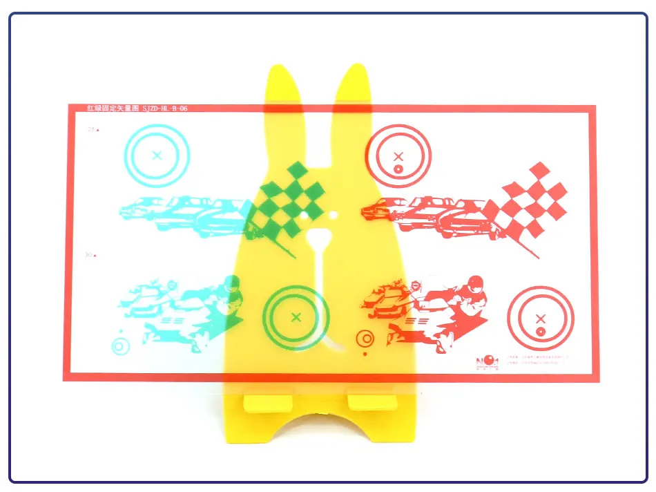 Fixed Red/Green Tranaglyph Vision Therapy Convergence Insufficiency Eye Training Device Stereo Training Cards Visual Correction