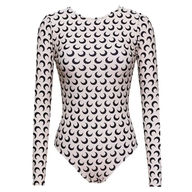 Sports Swimsuit Long-sleeved Swimsuit Women's Flesh-covered Belly-covered Slimming Mid-length Super Fairy Split Backless