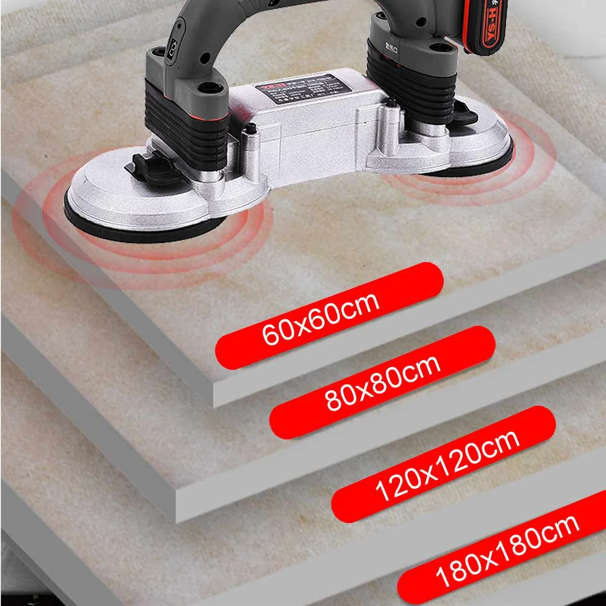 1500W 타일링 타일 기계 타일 진동기 흡입 컵 배터리가있는 조정 가능한 Protable 자동 바닥 진동기 레벨링 도구