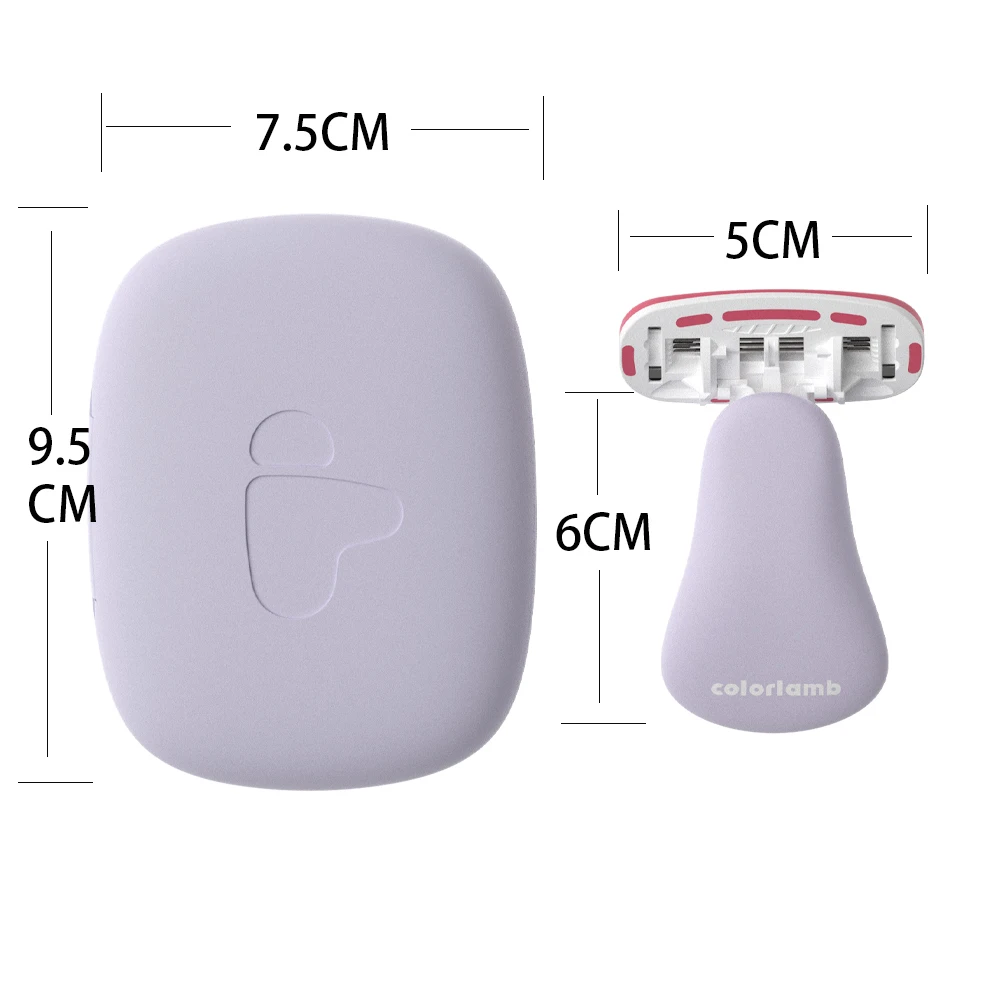 Portable Women's Razor with 5-Layer Skin Care Soap Blades