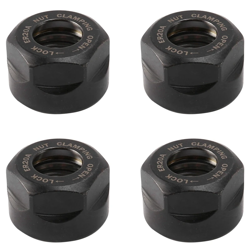 GTBL 4X ER20 Collet Clamping Nuts for CNC Milling Chuck Holder Lathe
