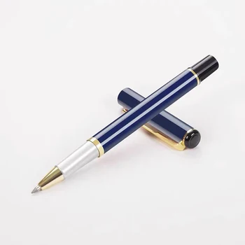2 Pcs Luxury Business Office Sign Pen penne a sfera in metallo cavo studente che scrive forniture di cancelleria per penna a sfera per la scuola