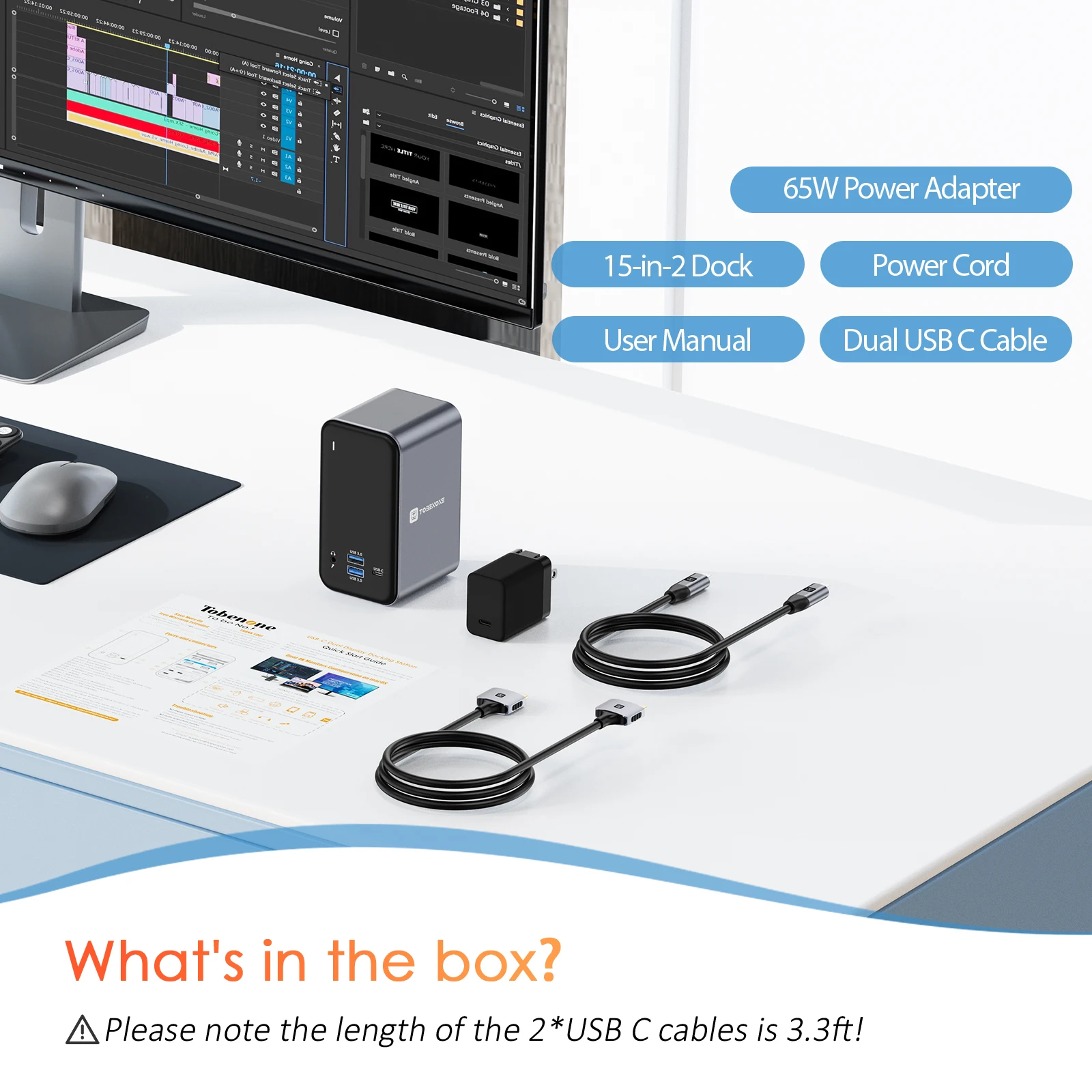 Фото Док-станция для MacBook Pro/Air, 2 HDMI, PD 3,0, RJ45, 3,5 мм №5