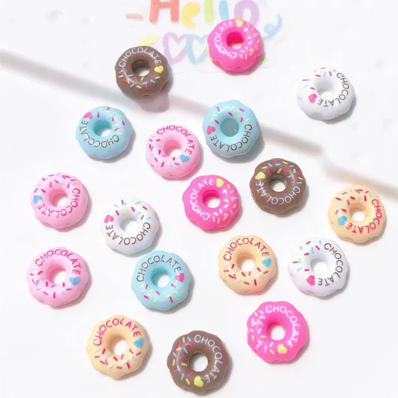 

5Pcs Simulation Candy Donuts Scrapbooking For Phone Decoration DIY Jewelry Craft Dollhouse Accessories