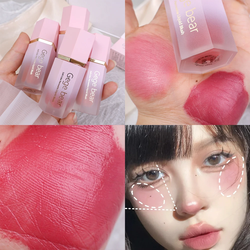 Monochrome Liquid Blush Velvet Matte Peach Rouge Contour Shadow Palette Multi-purpose Eyes&lips Makeup Blusher Stick Cosmetics