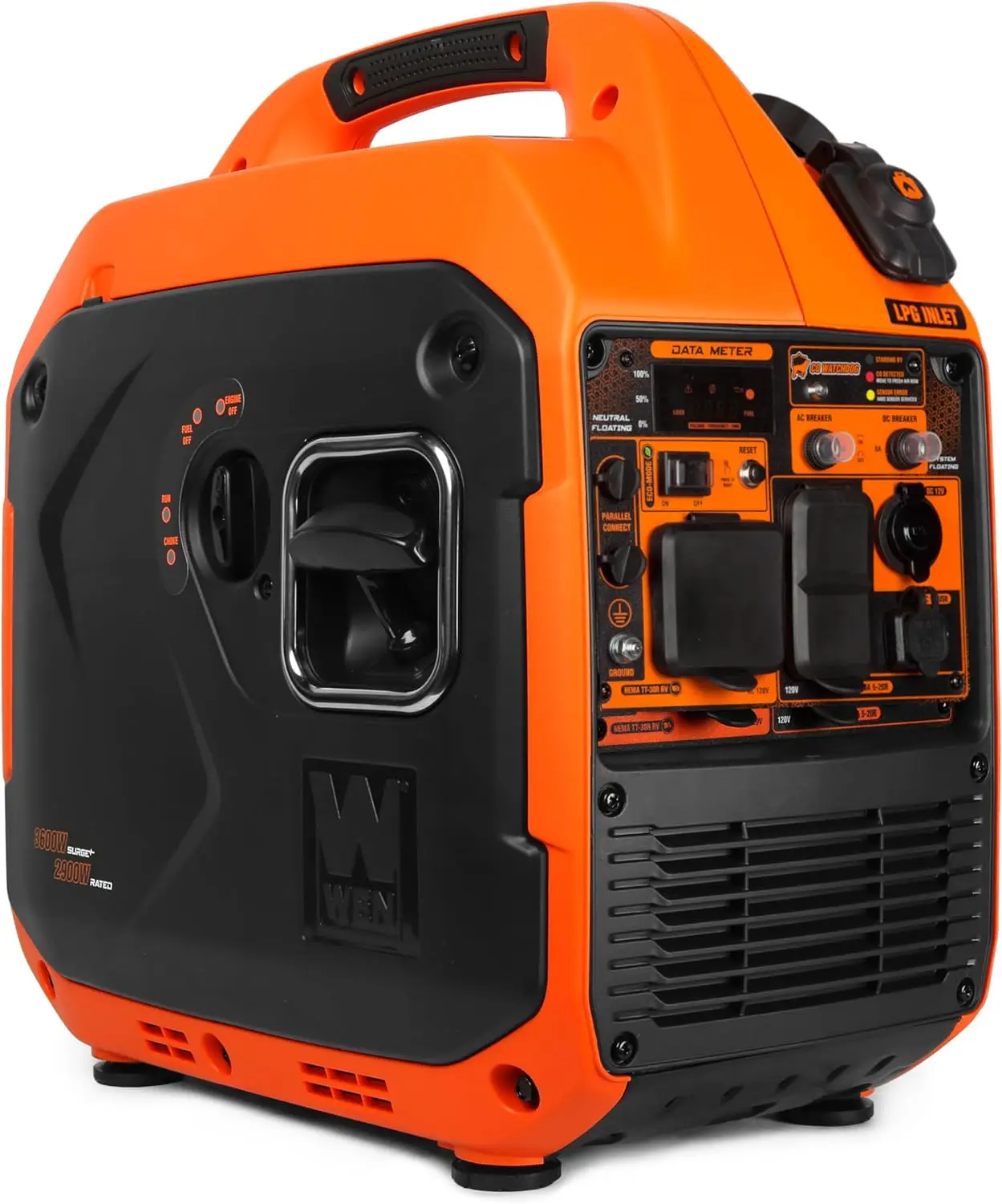 Portable Inverter Generator Quiet and Lightweight 3600-Watt Dual Fuel RV-Ready Portable Inverter Generator with Fuel Shut Off and CO Watchdog