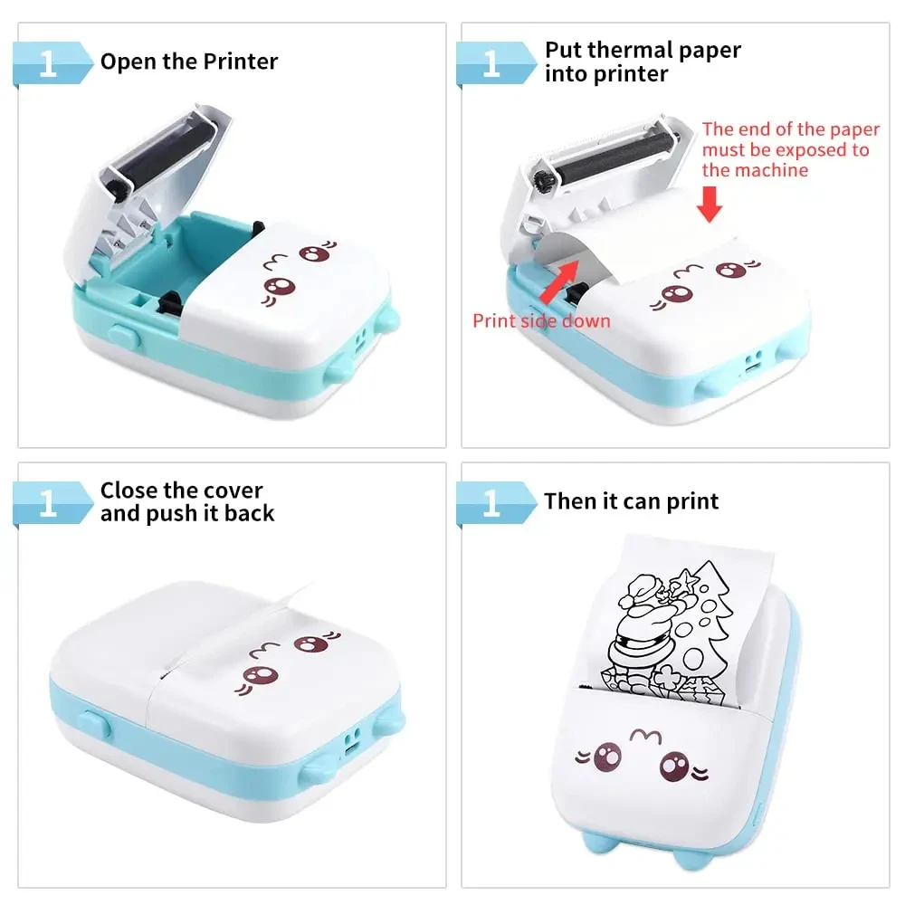 Thermal Paper HD Mini Labels Sticker Colors Photo Papers 56mm Rolls PeriPage Paperang Meow Phomemo Niimbot Portable Printer