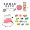 3pcs Cartoon Cute Animal Bite Bite Data Cable Protector Data Cable To Prevent Breakage Protector 4