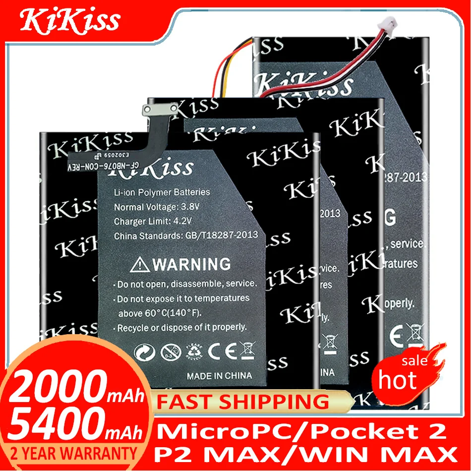 

KiKiss Battery for GPD MicroPC/Pocket 2 Pocket2/P2MAX P2 MAX/WIN MAX WinMax Batterij + Track NO