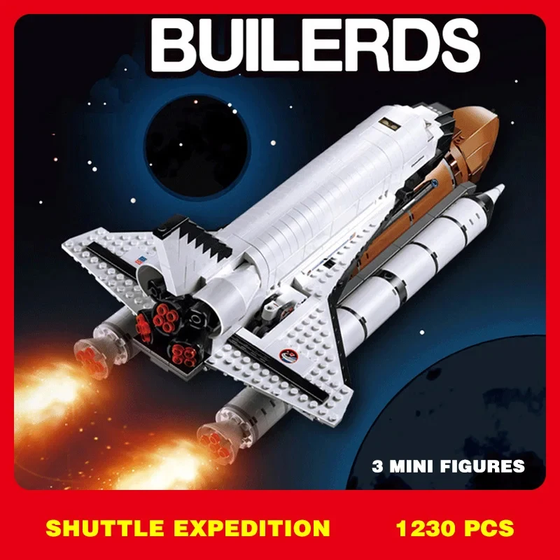 

1230 PCS Shuttle Expedition Building Blocks Bricks Toy Kids Birthday Christmas Gift Compatible 10231 10213 16014 IN STOCK