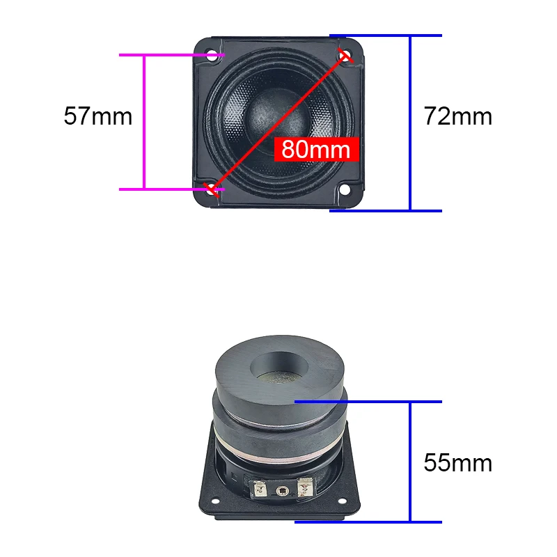 Ghxamp-full Range Horn Speaker Borda Dobrada Dual Surround Magnético Satellite Sound Field Wide 2.75 Polegada 72 mm 8ohm 16w Pcs - Image 2