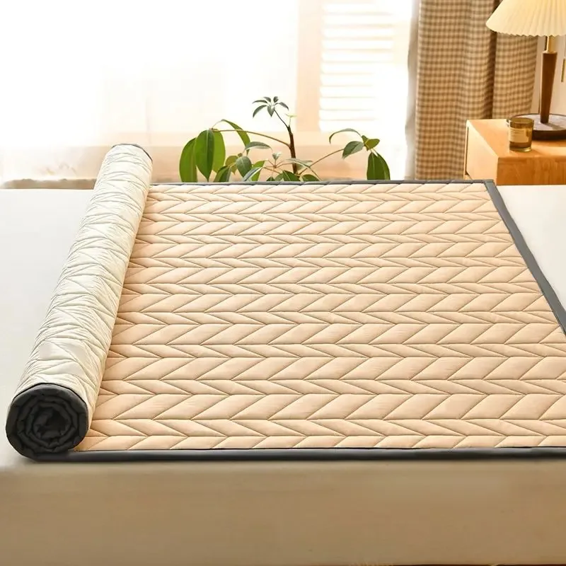 Solid Color Quilted Embossed Mattress Pad Protector Skin-Friendly Durable Fitted Sheet Bed Cover Queen King Mattress Protector