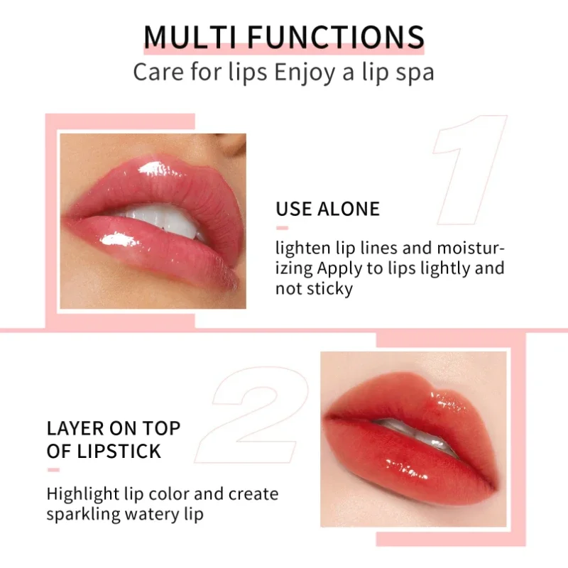 Sext Lip Oil 8ml Cherry Pink Lips Plumper Gloss Hydrating Plumping Lips Coat Tinted Lip Plumper Serum Glow Oil Makeup