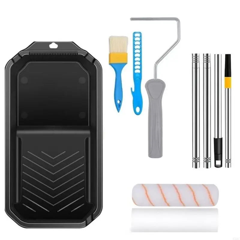 New Small Paint Roller Set for Wall and Cabinets with Foam Edges Daily Use