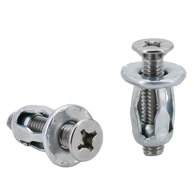 40/60Pcs Petal Shape Metal Rivet Nut Expansion Screw Bolt Jack Nuts M4