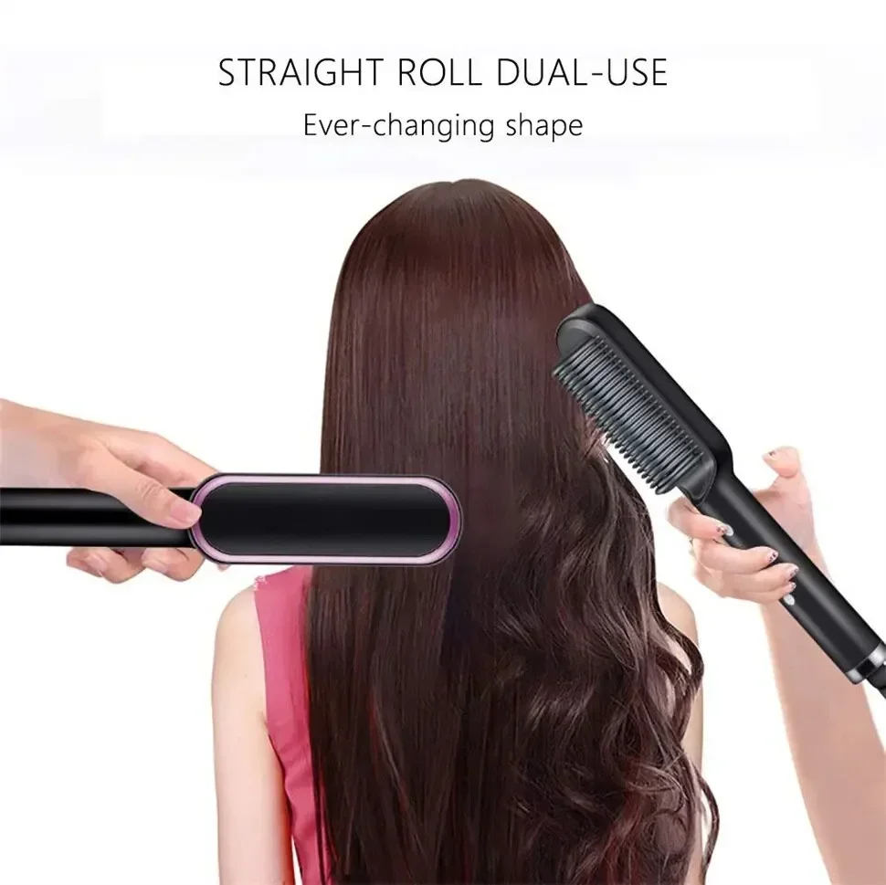 Professional Negative Ion Hair Straightener Hair Straightener 3In1 Professional Quick Heated Electric Hot Comb Hair Straightener 2
