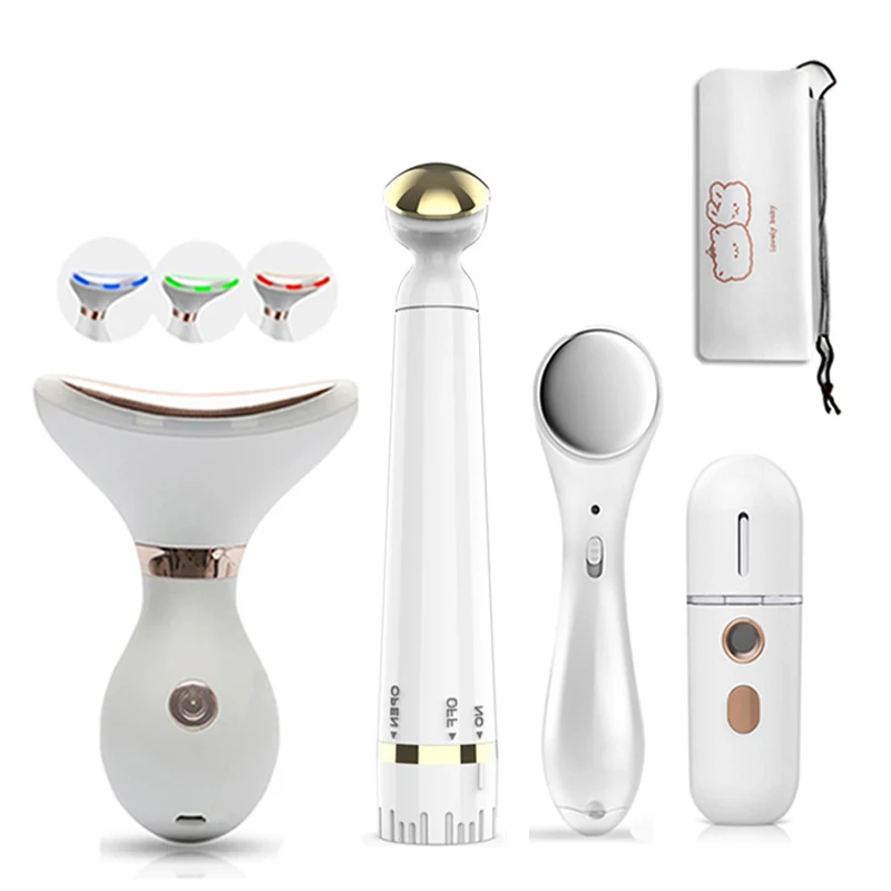 

LED Photon Therapy Anti Wrinkle Beauty Device EMS Skin Tightening Rejuvenation Double Chin Reducer Face Lifting Eye Massager