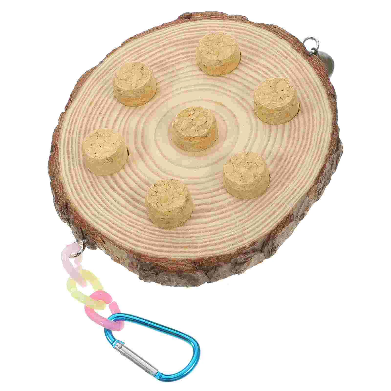

Bird Cages Parrot Chewing Toy Hanging Wooden Toys Foraging Pier Parakeet Accessories