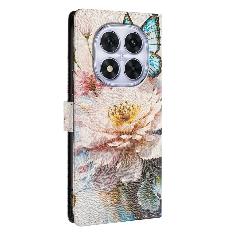 Butterfly Printed Cartoon Leather Wallet Flip Case - Stylish Phone Book Cover