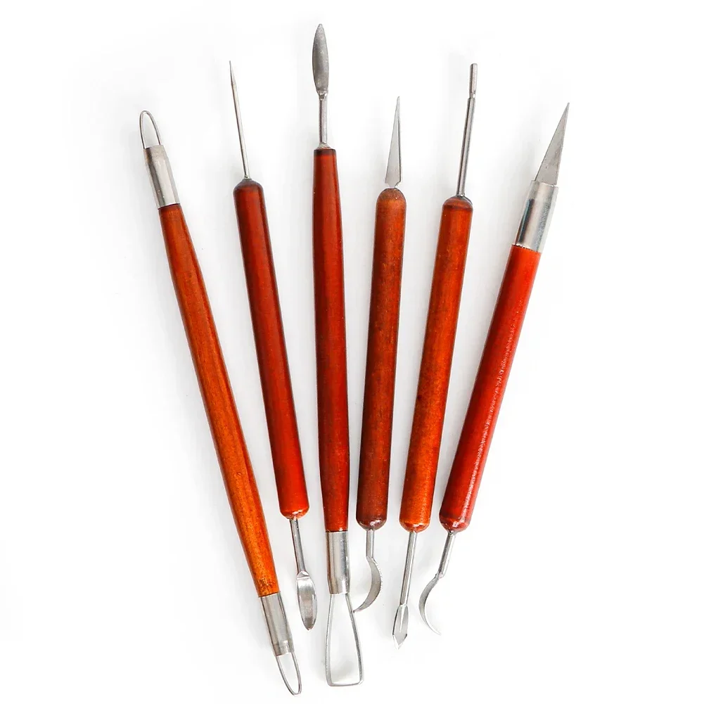 1 Set Pottery Clay Sculpting Tools Smoothing Wax Carving Pottery Ceramic Tools Polymer Shapers Modeling Carved Tool Sculpture