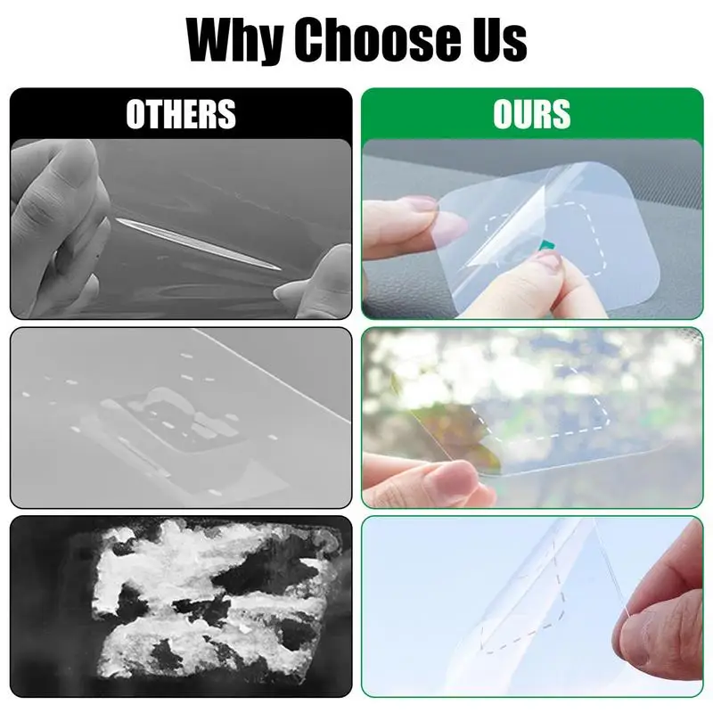 Dashcam Windshield Sticker 6pc Windshield Sticker Electrostatic Stickers For Dash Cam Transparent Windshield Film Screen Sticker