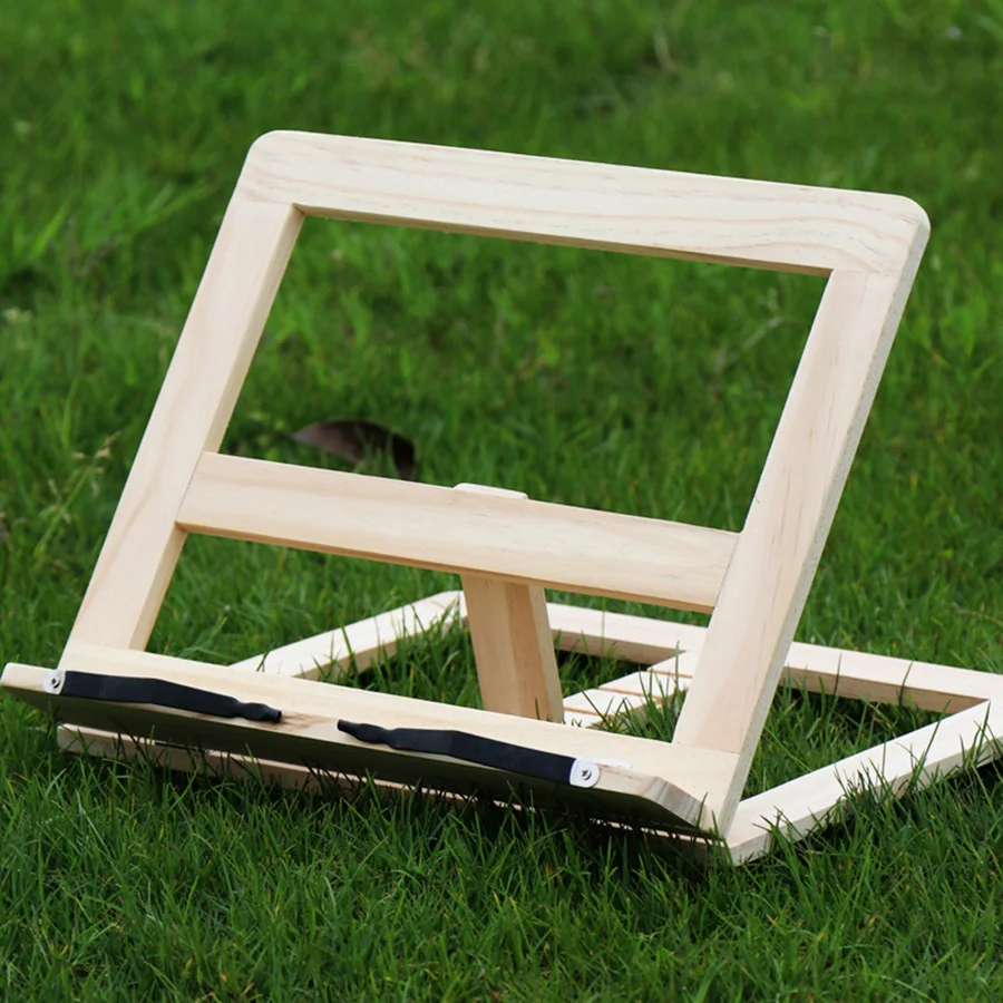 Book Holder Stand Iron or Wooden Clips Adjustable for Reading Computer Ipad