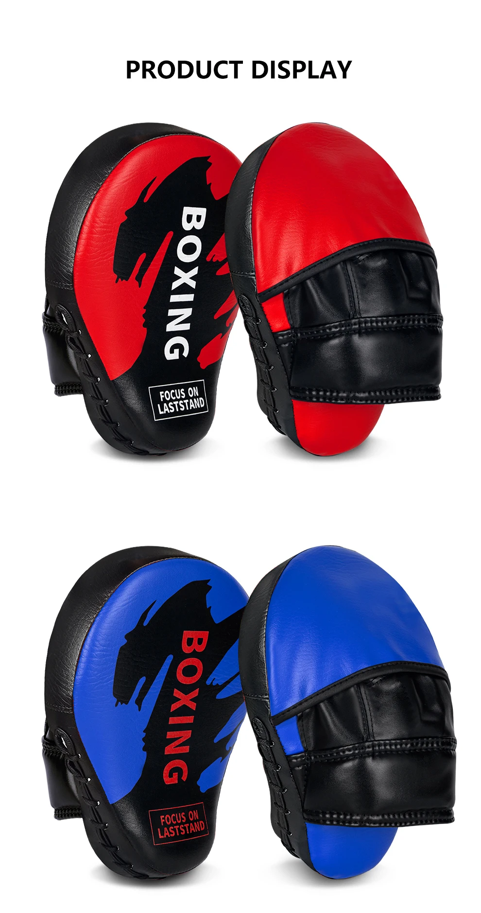 1pc Gebogene Boxen Pad KickBoxing Ausrüstung Fokus Boxschen Für Taekwondo Muay Thai Karate Erwachsene Kinder PU Ausbildung Pfoten pad – Detail 9