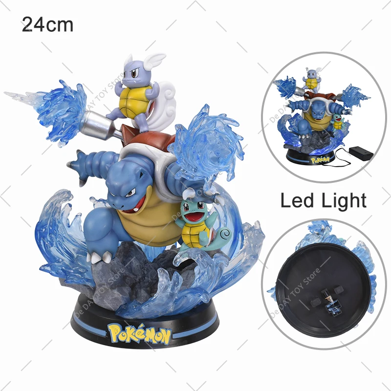 ポケモンアニメフィギュア,LEDライト付きPVCおもちゃ,特殊効果