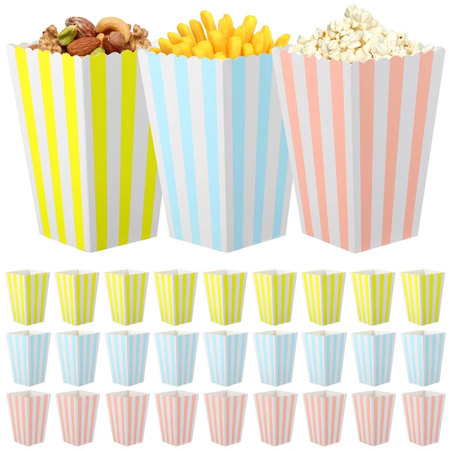 Carton Popcorn Buckets Large Snack Boxes Containers Plastic Kids Reusable  Paper Colorful Small Cookie
