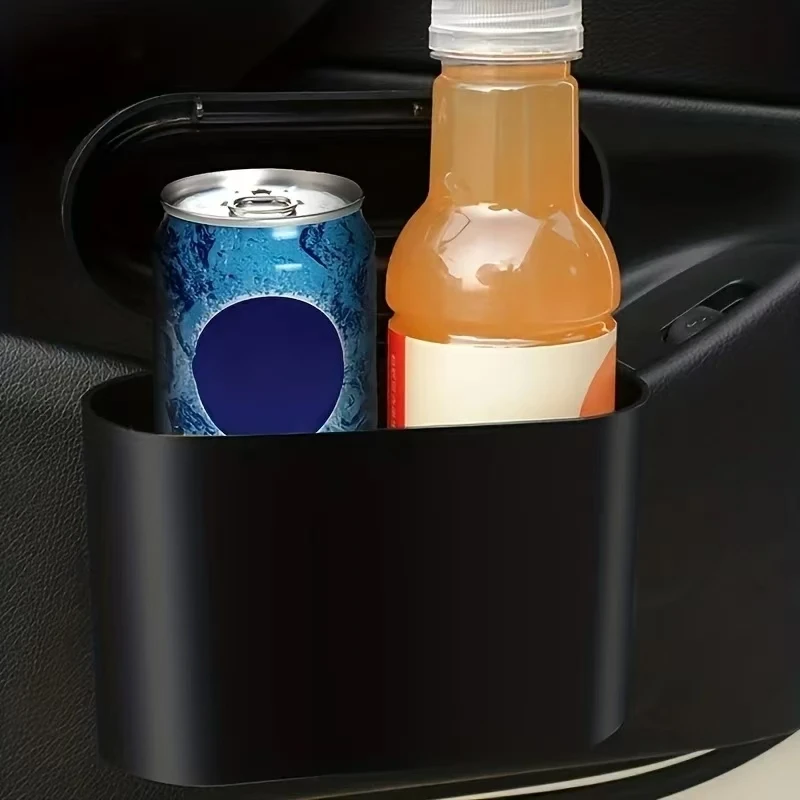 Car Trash Bin Hanging Vehicle Garbage Dust Case Storage Box Plastic Pressing Square Trash Can Type Auto Car Supplies car trash can